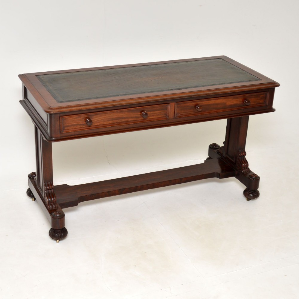 Antique William IV Mahogany Leather Top Writing Table