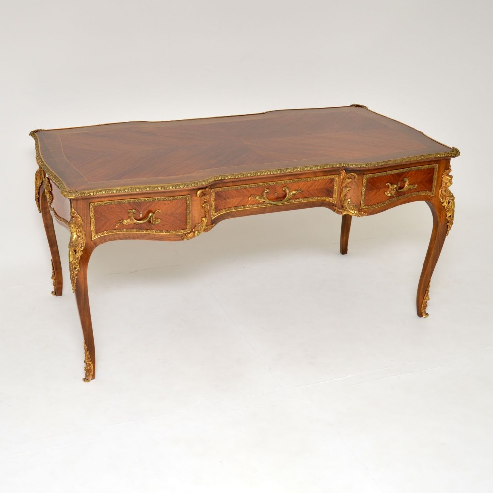 Antique French Ormolu Mounted Bureau Plat Desk