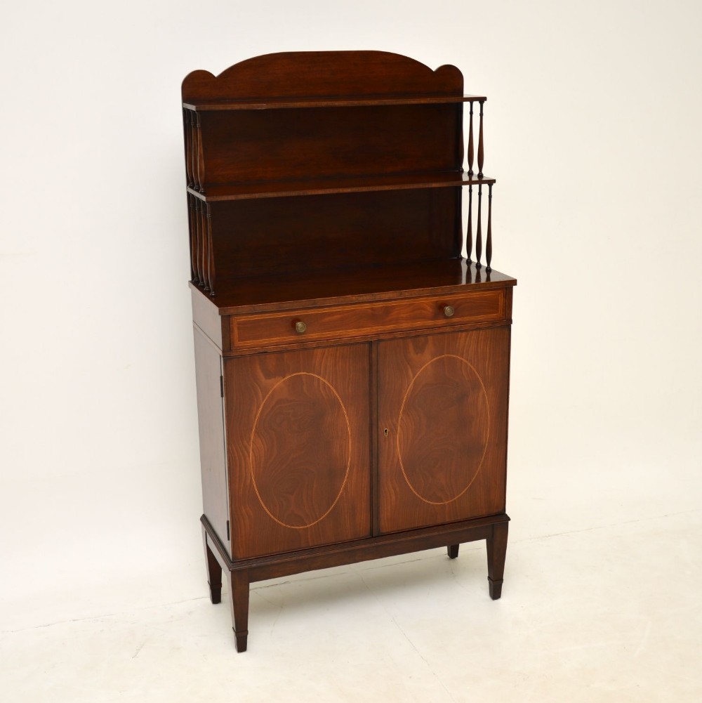 Antique Sheraton Style Inlaid Mahogany Cabinet