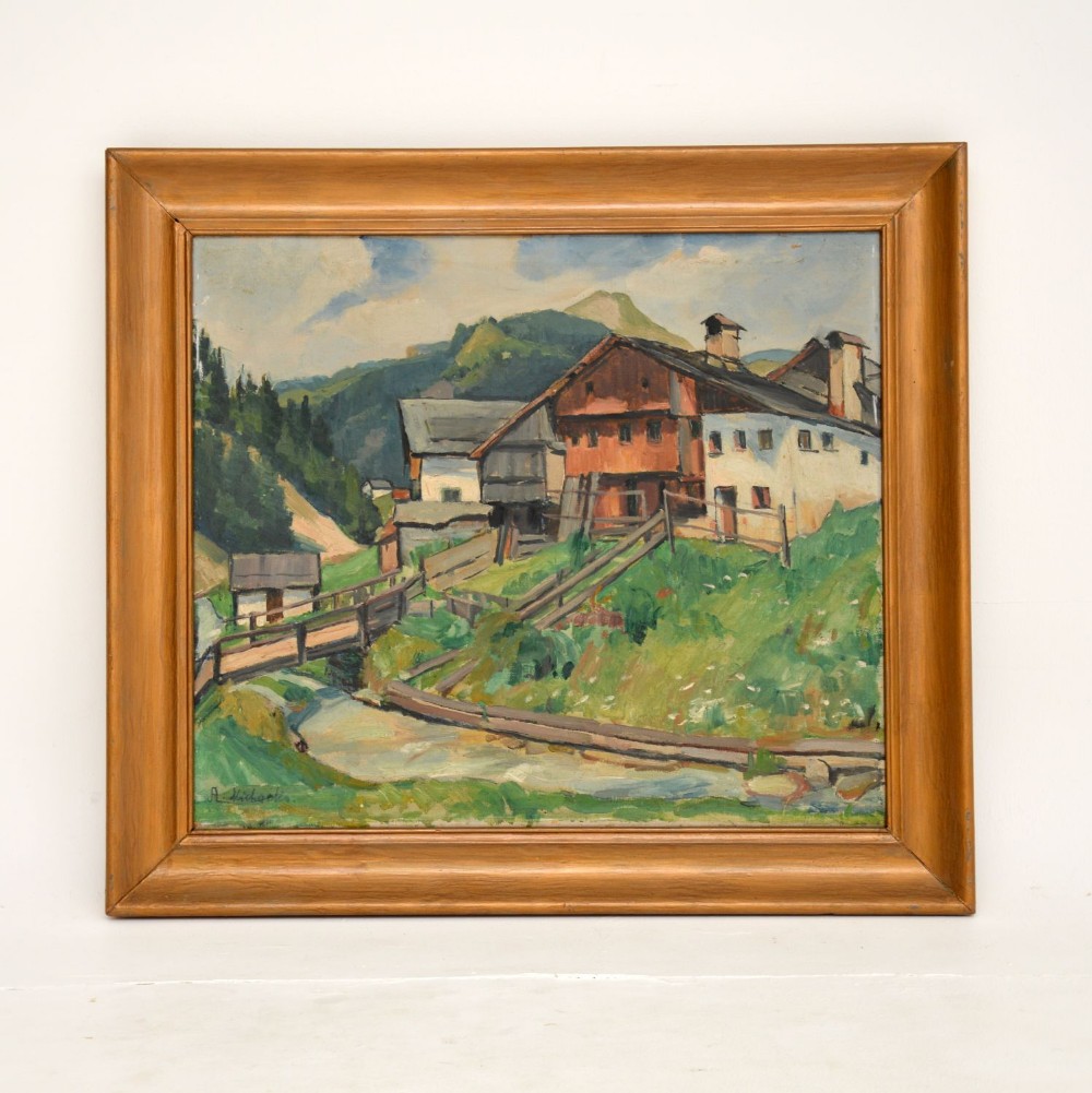 Antique Impressionist Oil Painting by A. Michaelis