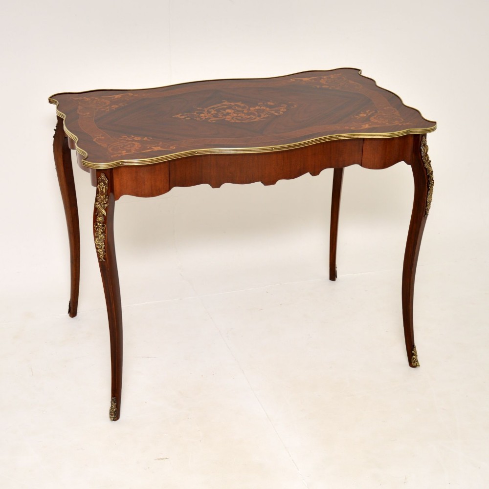 Antique French Inlaid Marquetry Writing Table