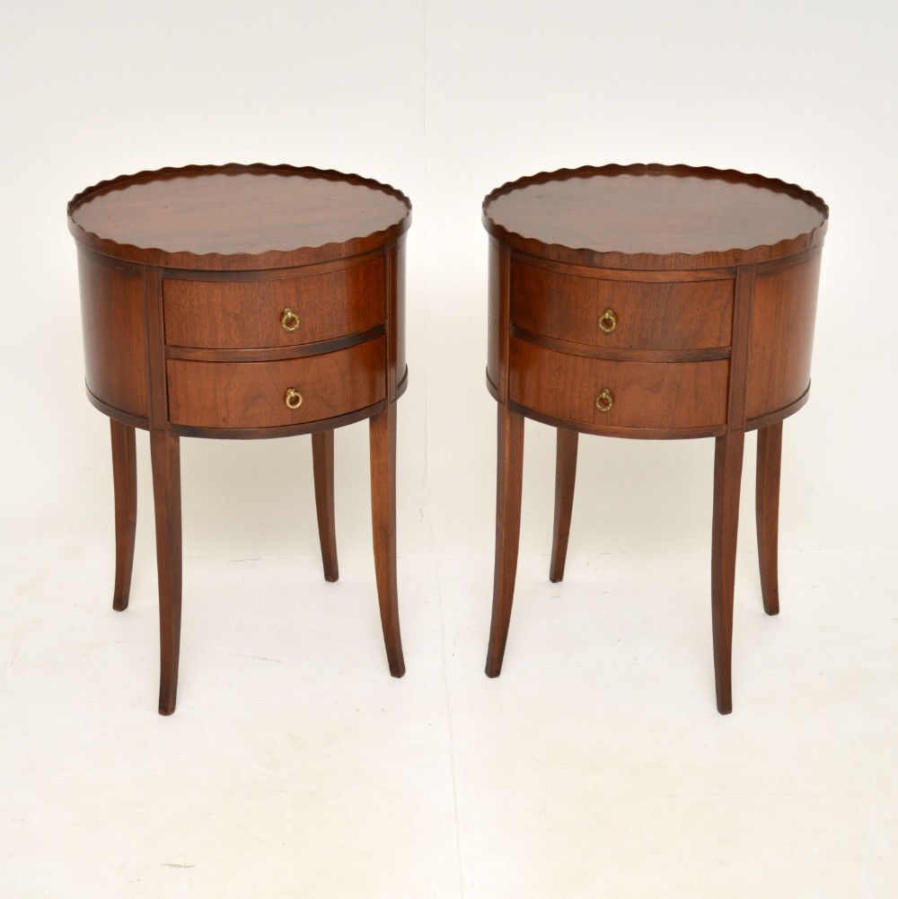 Pair of Antique Sheraton Style Mahogany Side Tables