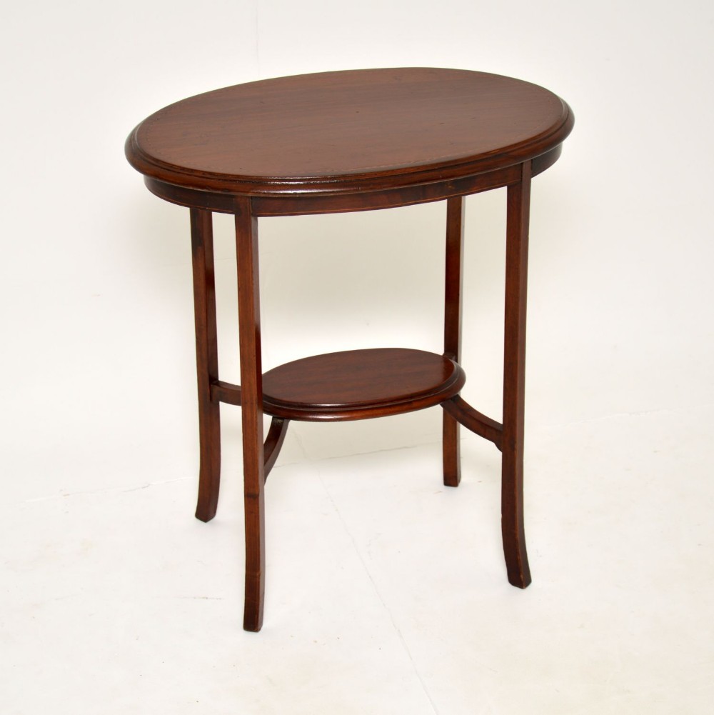 Antique Edwardian Inlaid Mahogany Side Table