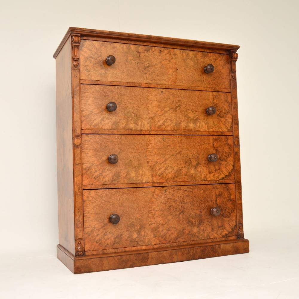 Antique Victorian Burr Walnut Chest of Drawers