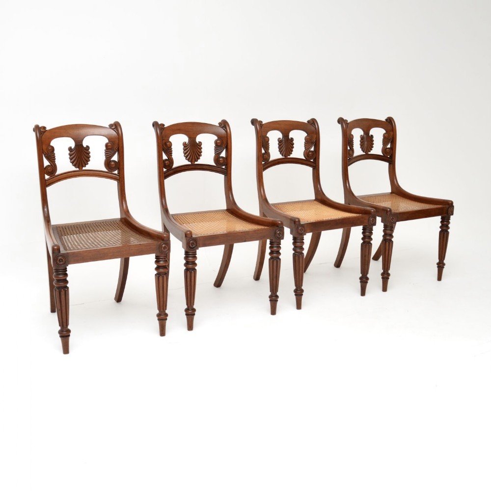 Set of 4 Antique Mahogany William IV Dining Chairs