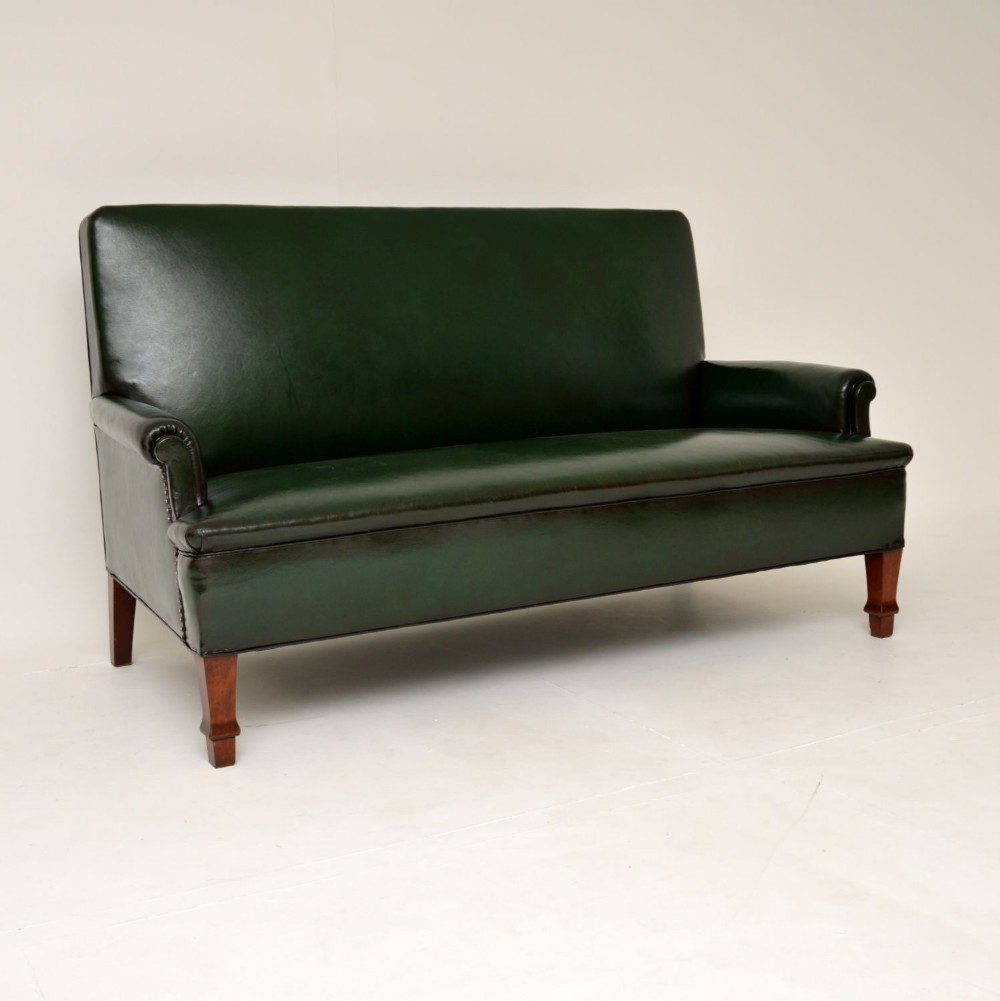 Antique Swedish Leather Sofa