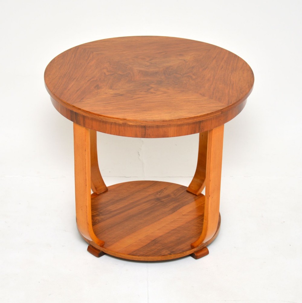 1930's Art Deco Vintage Walnut Occasional Coffee Table
