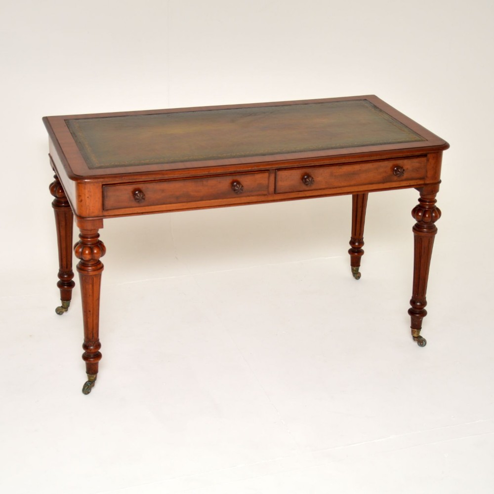 Antique William IV Mahogany Leather Top Writing Table
