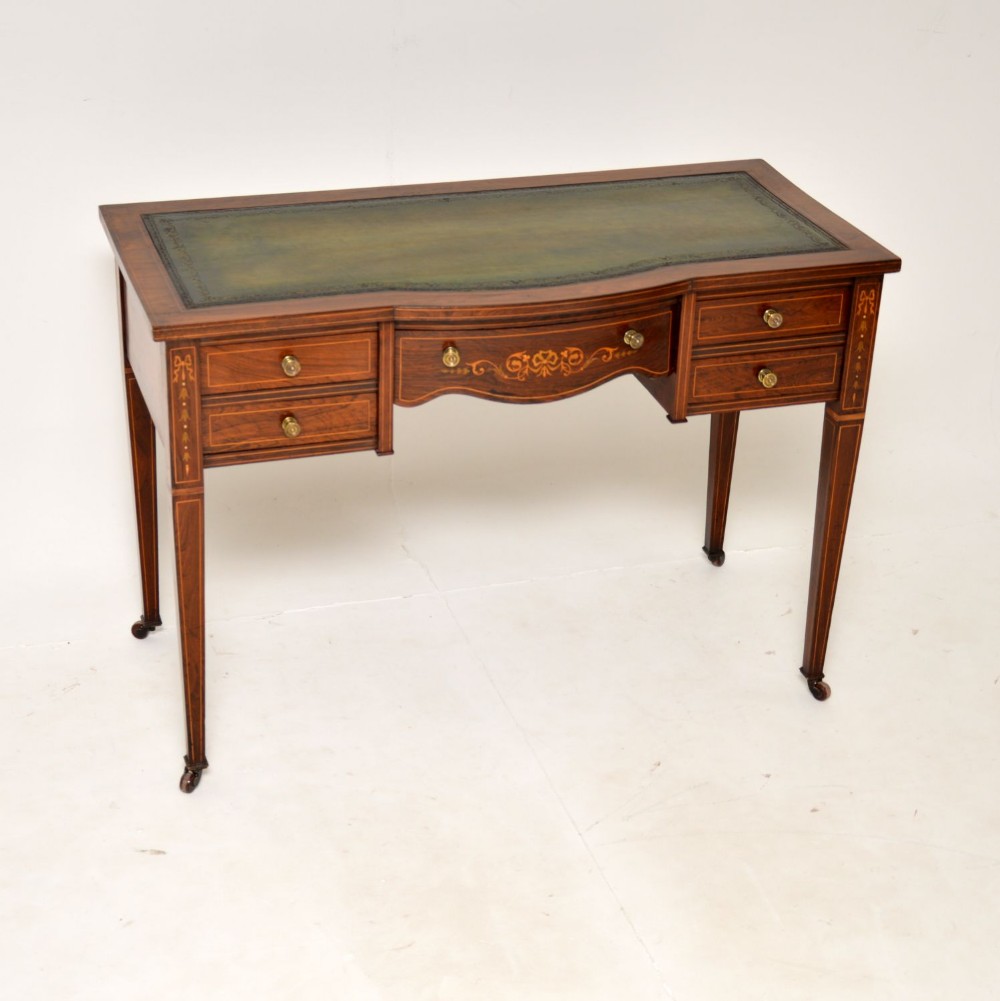 Antique Edwardian Inlaid Rosewood Writing Desk
