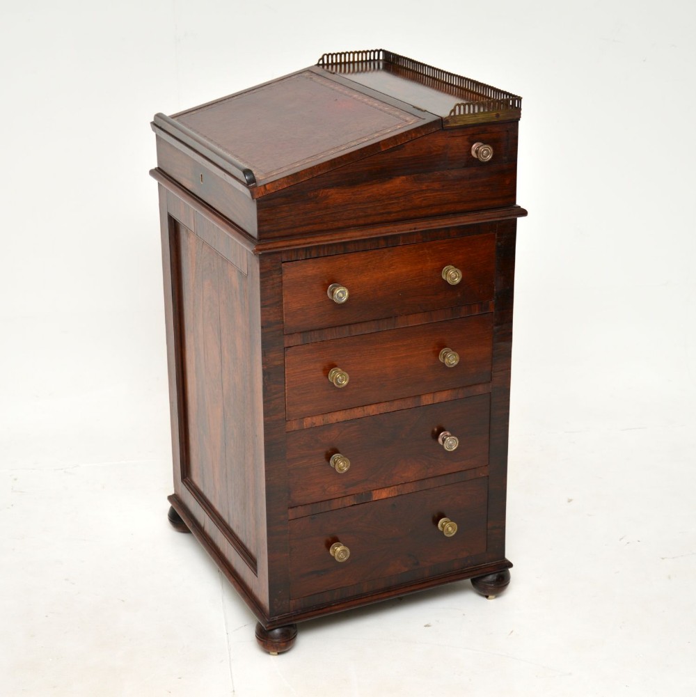 Antique Irish William IV Period Davenport in Rosewood
