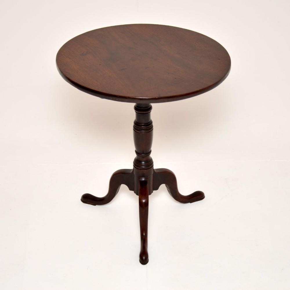 Antique Georgian Mahogany Tilt Top Occasional Table