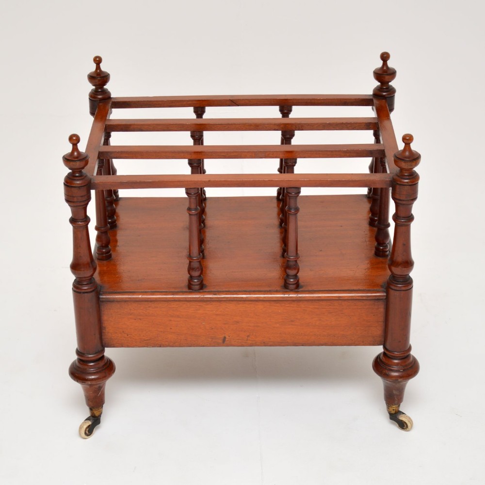 Antique Victorian Mahogany Canterbury