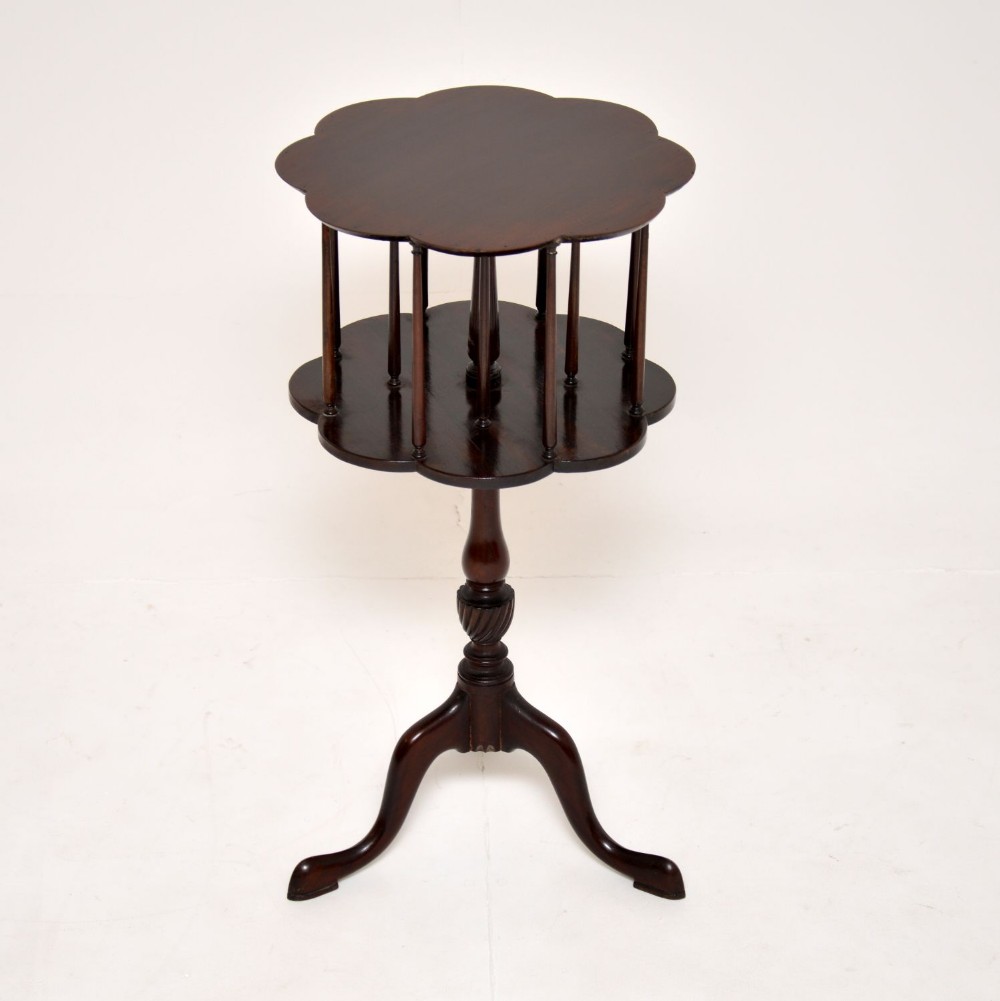 Antique Edwardian Mahogany Revolving Bird Cage Side Table