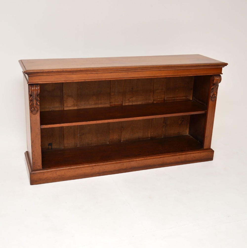 Antique Victorian Mahogany Open Bookcase