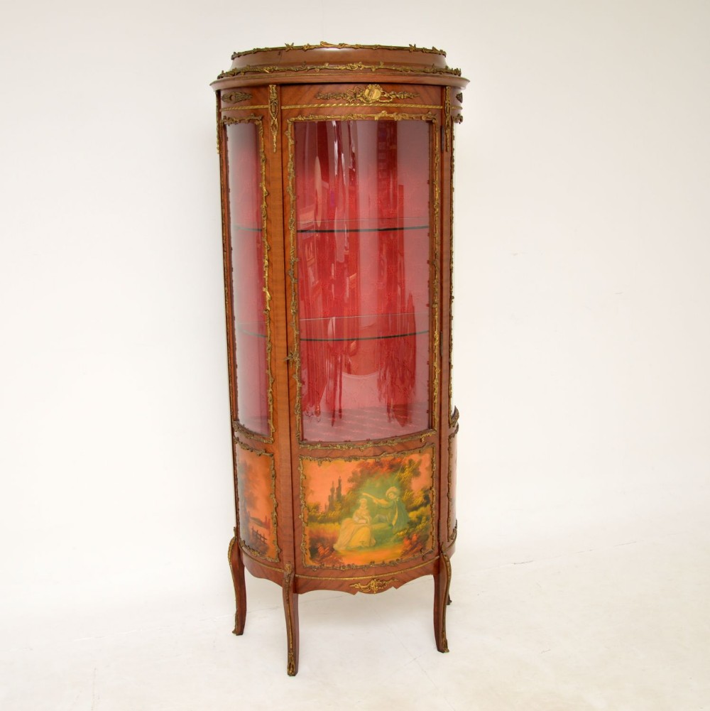 Antique French Style Ormolu Mounted Display Cabinet