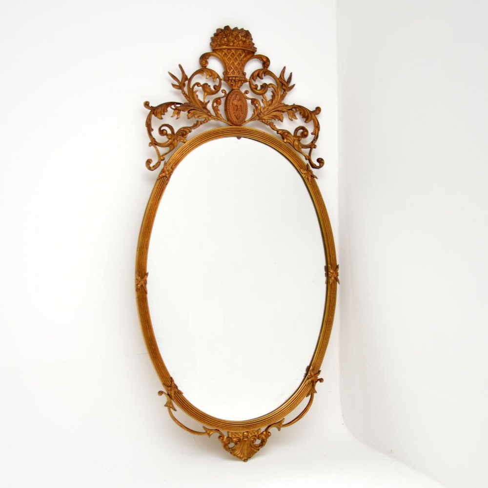 Antique French Gilt Brass Mirror