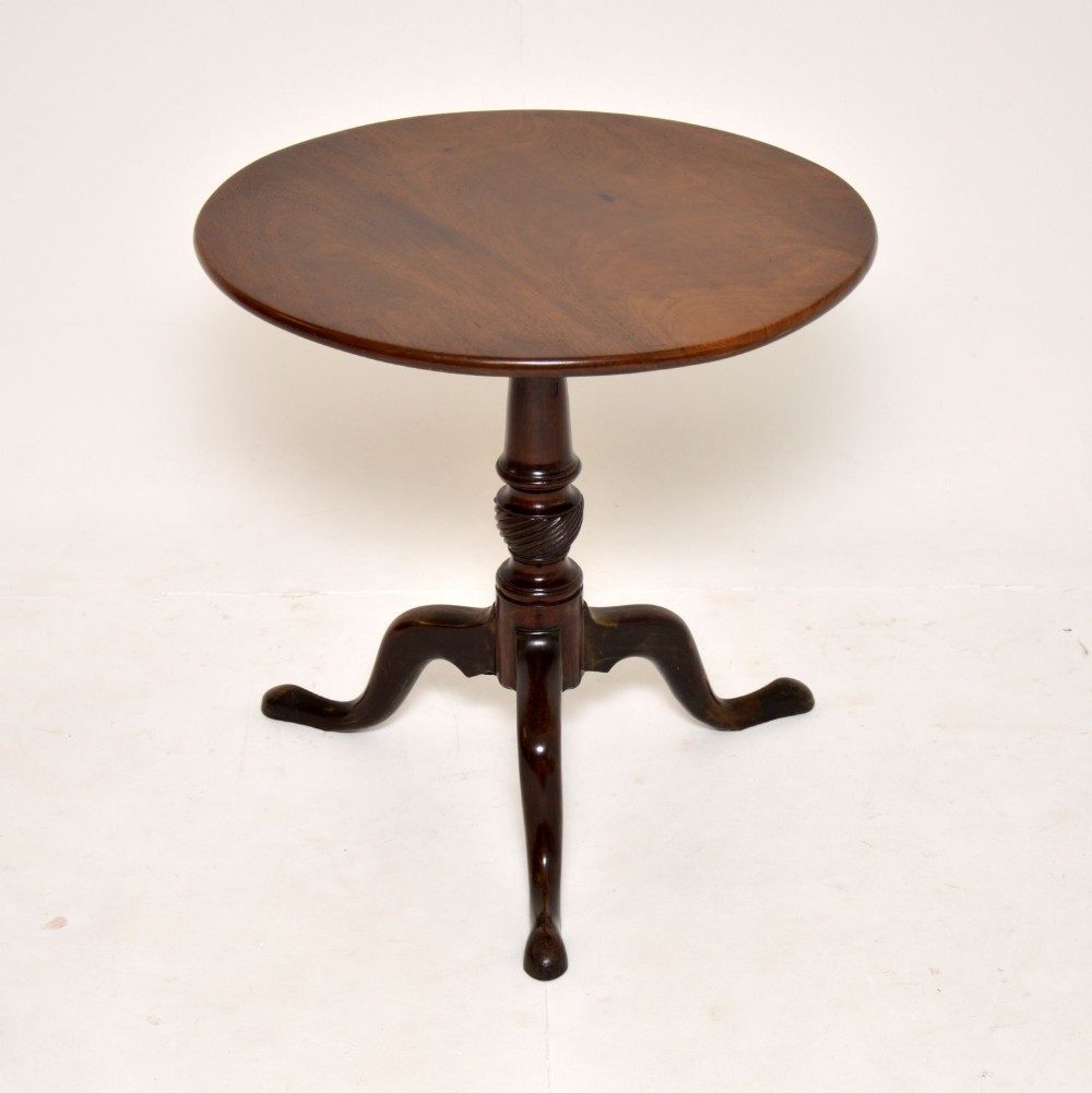 Antique Georgian Snap Top Mahogany Occasional Table