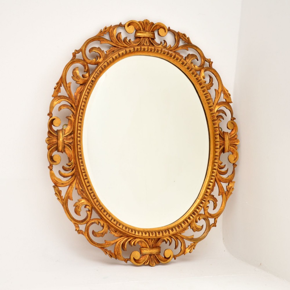 Antique French Carved Gilt Wood Mirror