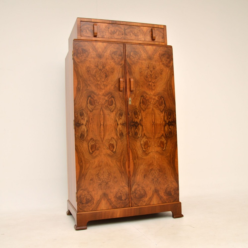 1930's Art Deco Burr Walnut Compactum Wardrobe