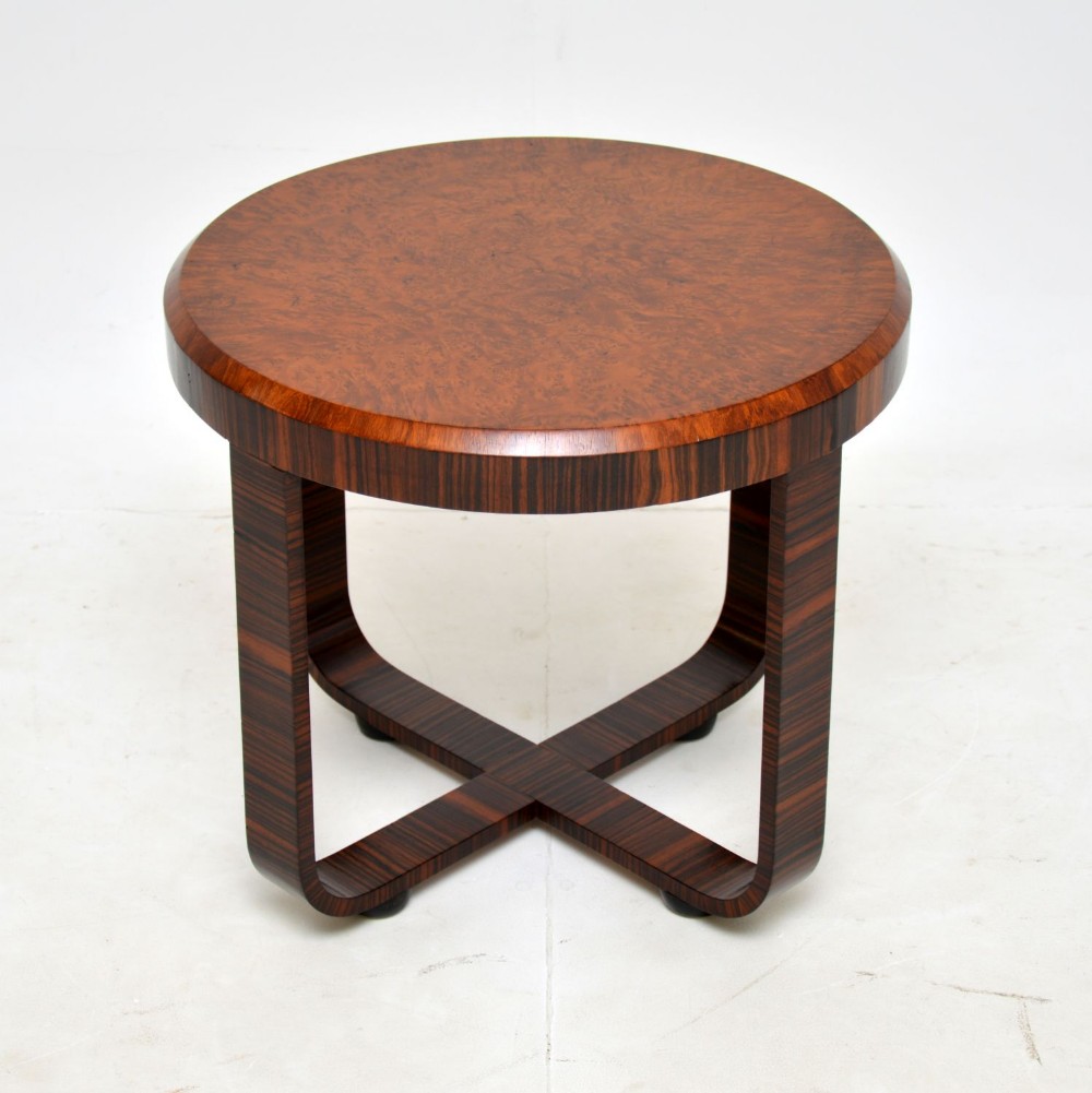 1930's Art Deco Birds Eye Maple & Macassar Coffee Table