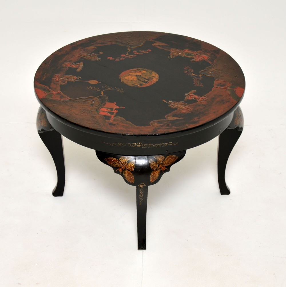 Antique Lacquered Chinoiserie Coffee Table