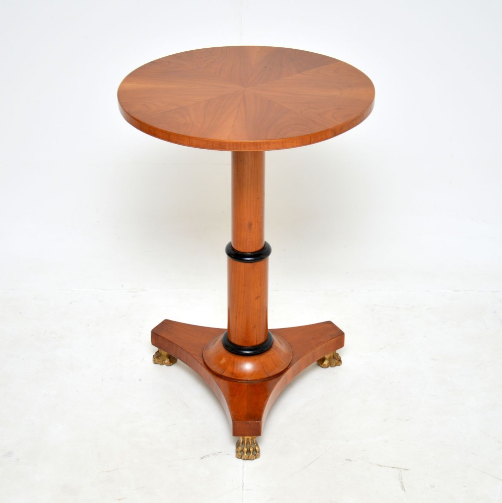Antique Swedish Biedermeier Satin Birch Occasional Table