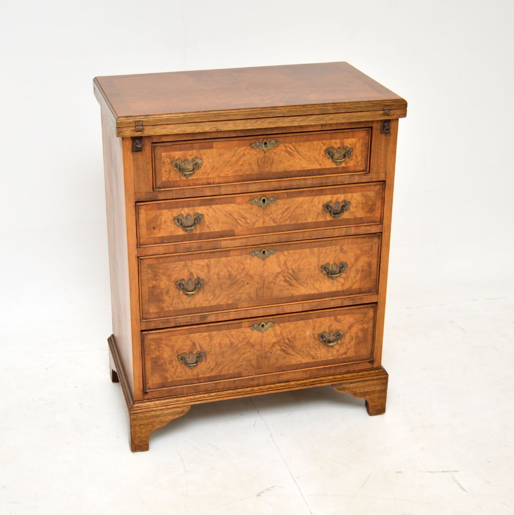Antique Burr Walnut Bachelors Chest of Drawers

