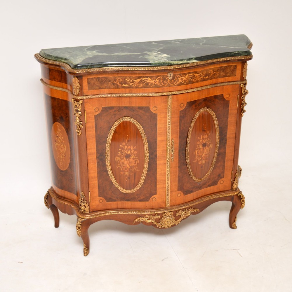 Antique French Marble Top Ormolu Mounted Cabinet
