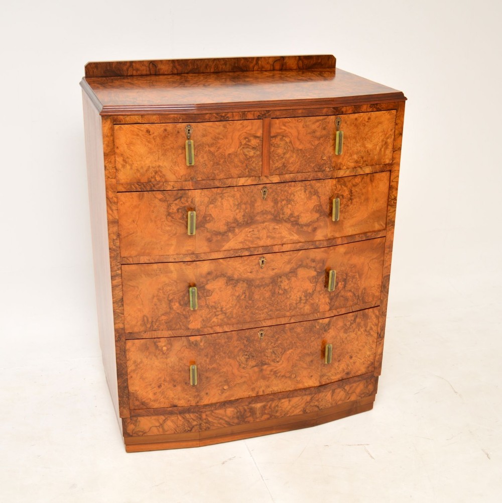 1920's Art Deco Burr Walnut Chest of Drawers
