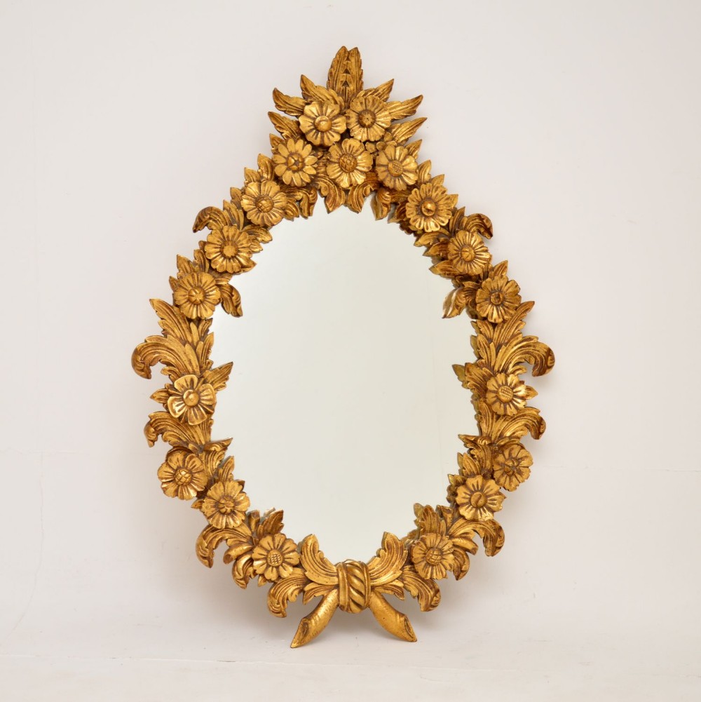 Antique French Gilt Wood Mirror
