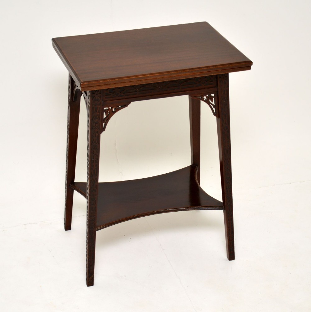 Antique Edwardian Mahogany Tea Or Card Table
