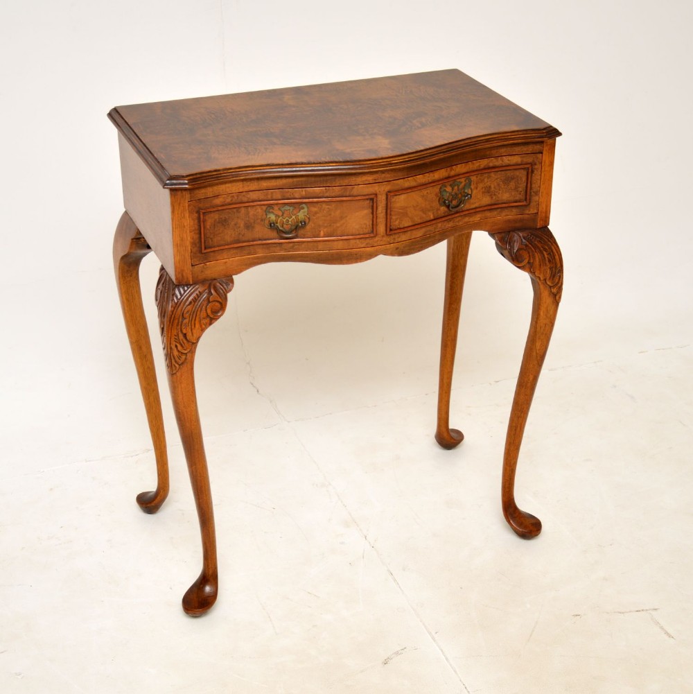 Antique Burr Walnut Console / Side Table
