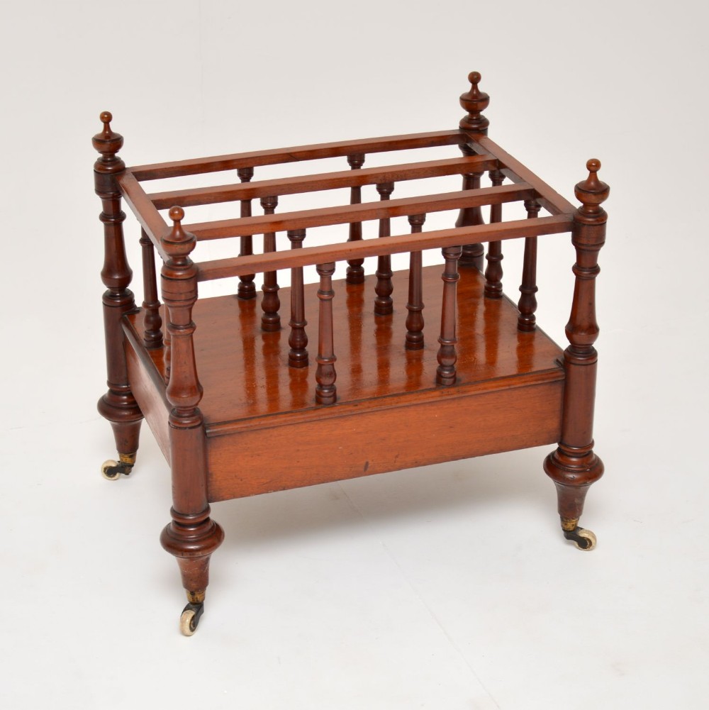 Antique Victorian Mahogany Canterbury