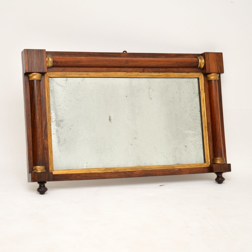 Antique William IV Rosewood Over Mantle Mirror