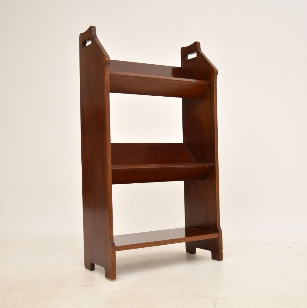 Antique Edwardian Mahogany Bookcase / Book Trough
