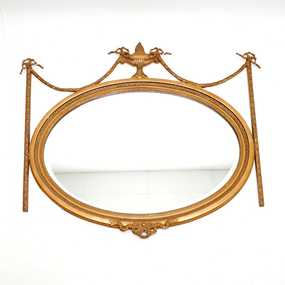 Antique Adam Style Gilt Wood Mirror