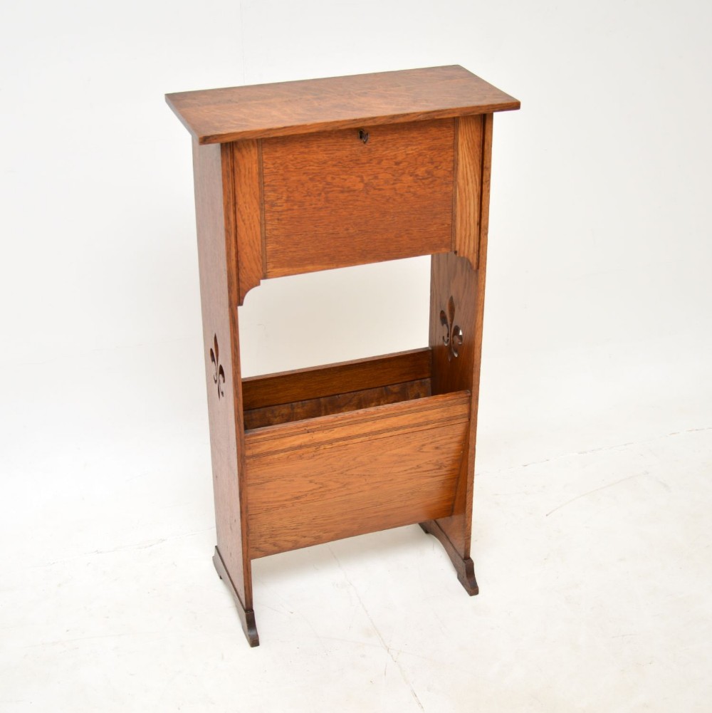 Antique Arts & Crafts Oak Writing Bureau

