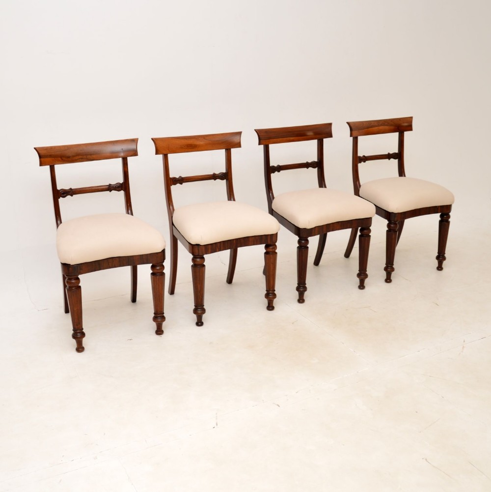 Set of Four Antique Regency Period Rosewood Dining Chairs
