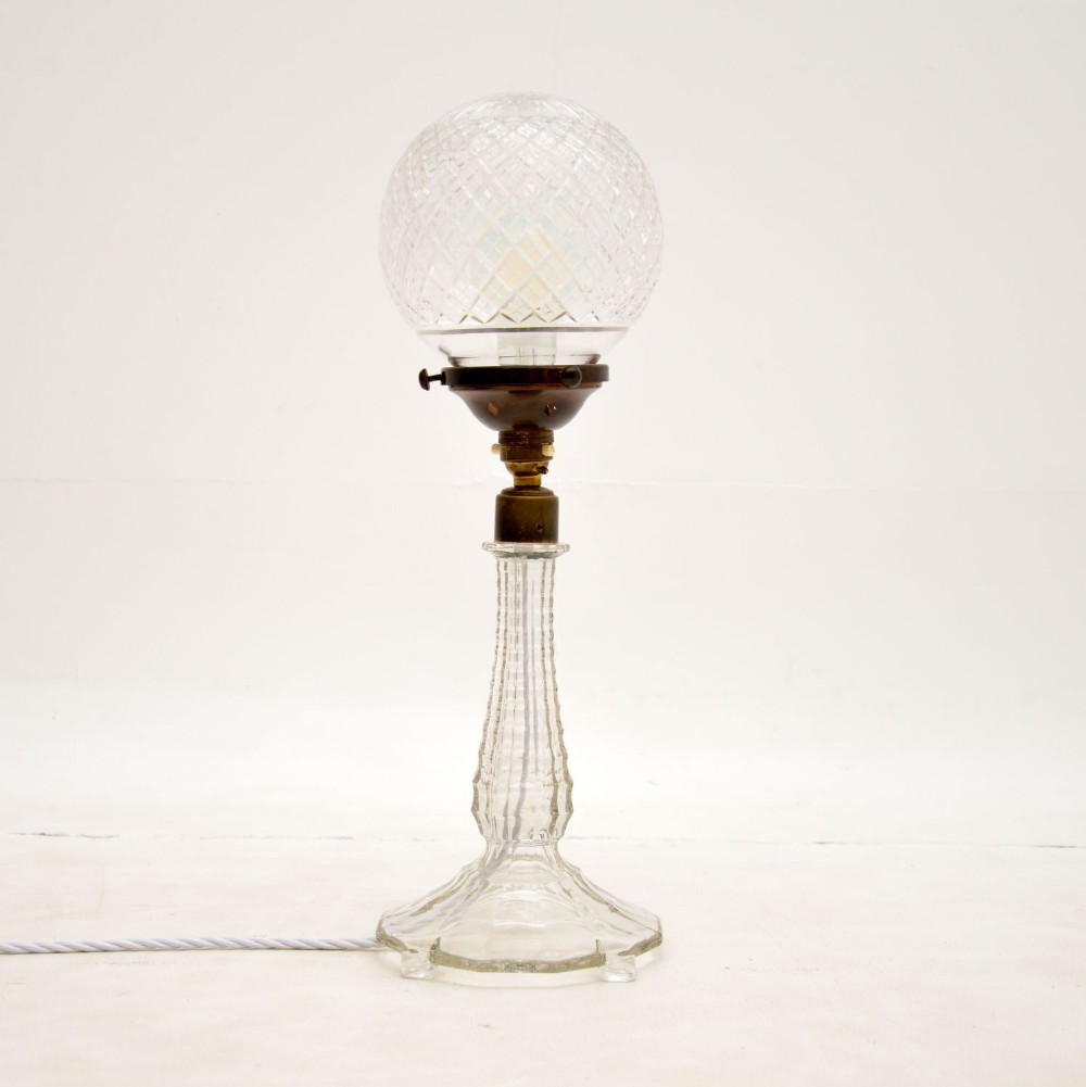 1920’s Crystal Glass Table Lamp
