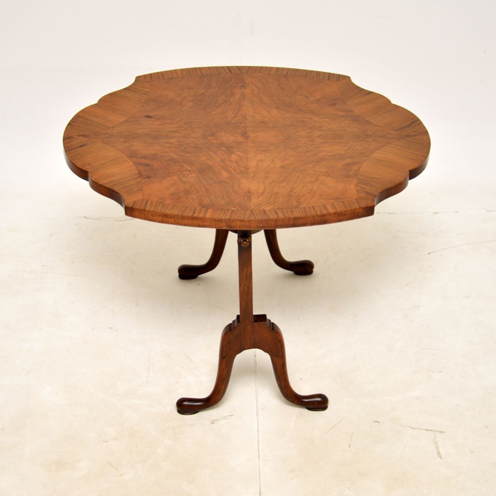 Antique Walnut Flip Top Side Table / Fire Screen
