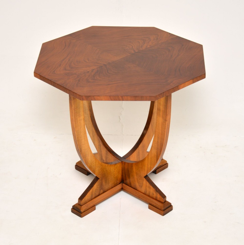 1930's Art Deco Figured Walnut Occasional Coffee / Side Table
