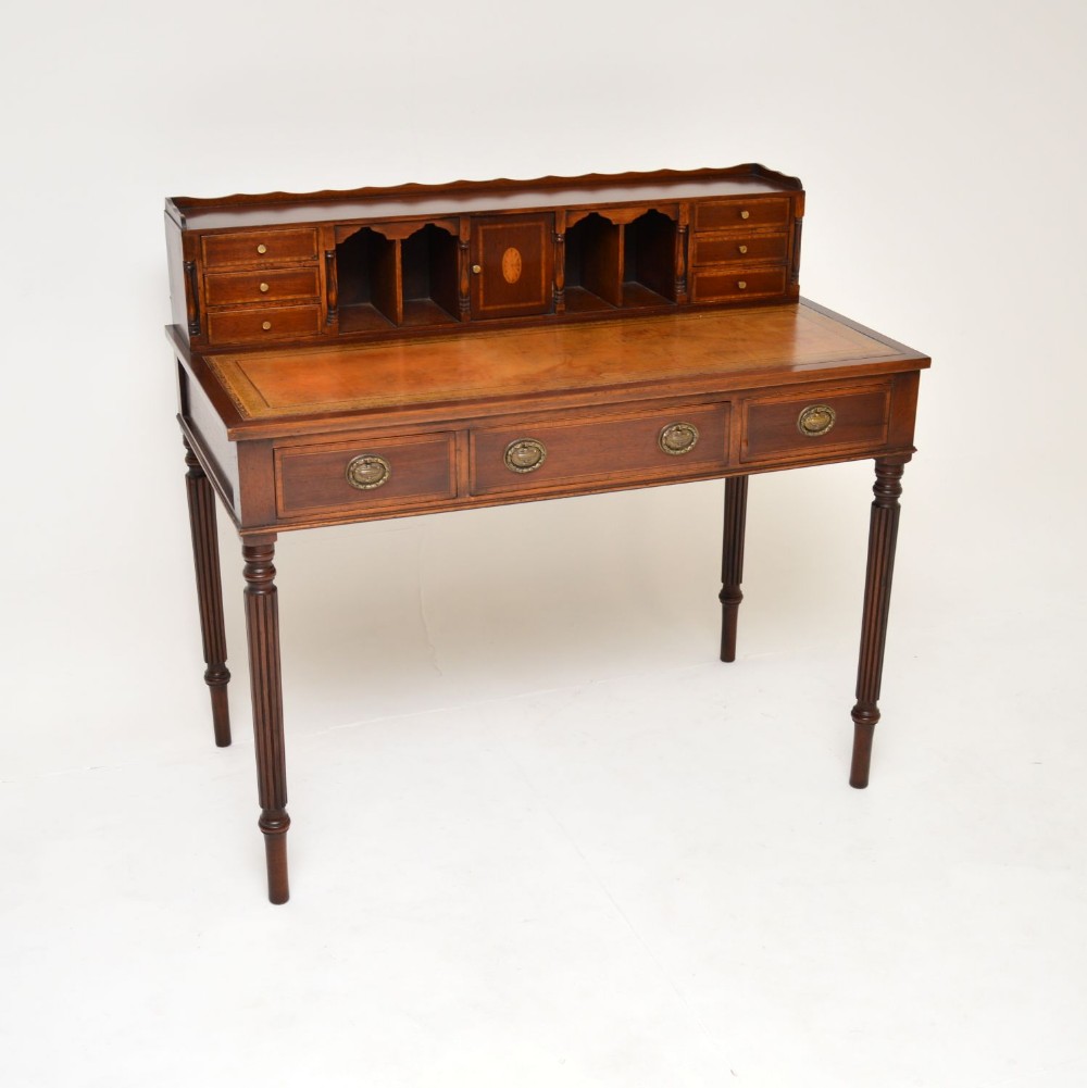 Antique Mahogany Bonheur Du Jour Writing Desk
