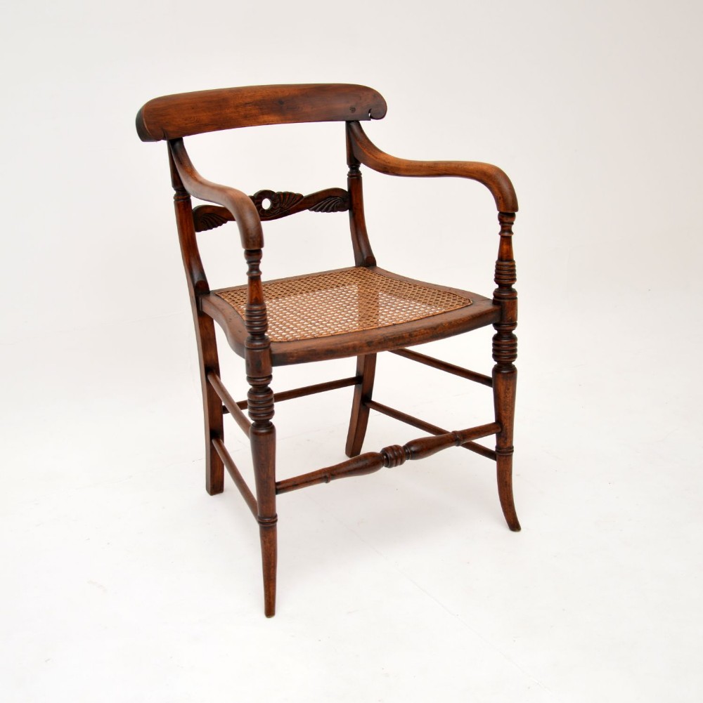 Antique Victorian Caned Beech Side Chair
