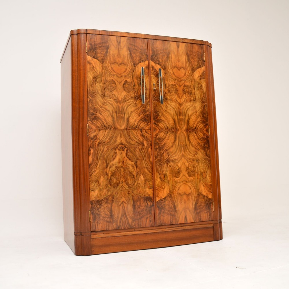 1920’s Art Deco Burr Walnut Compactum Wardrobe