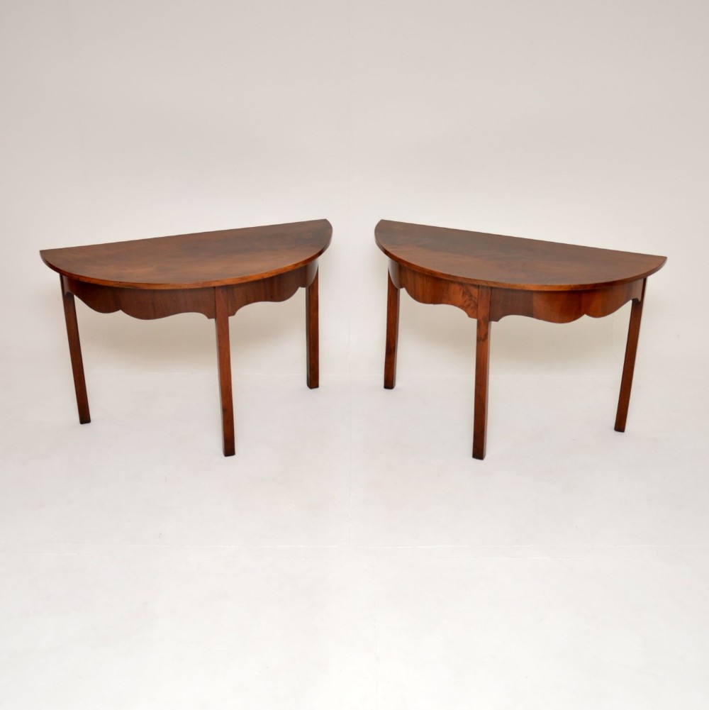 Pair of Antique Georgian Mahogany Console Tables
