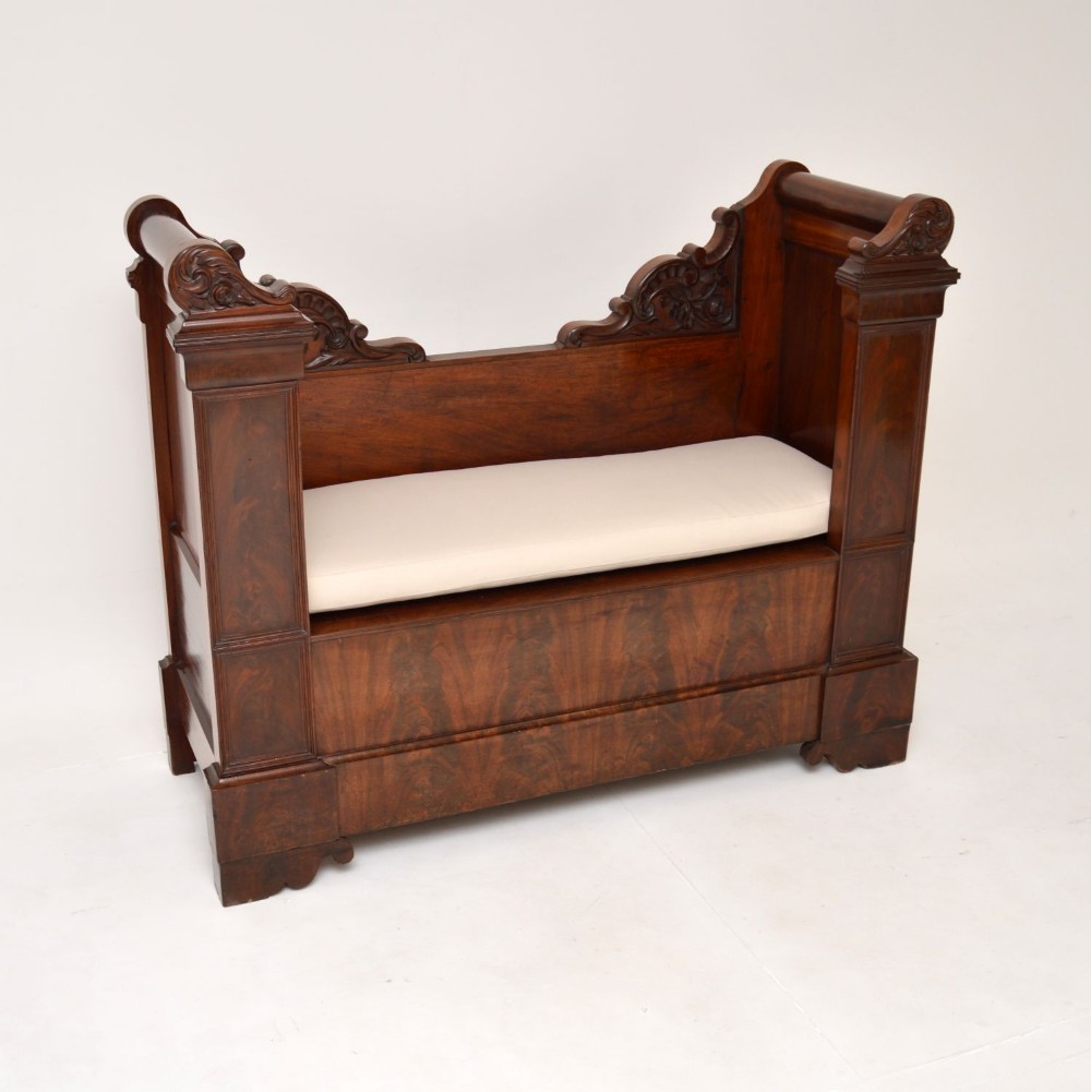 Antique Regency Mahogany Bench / Settee
