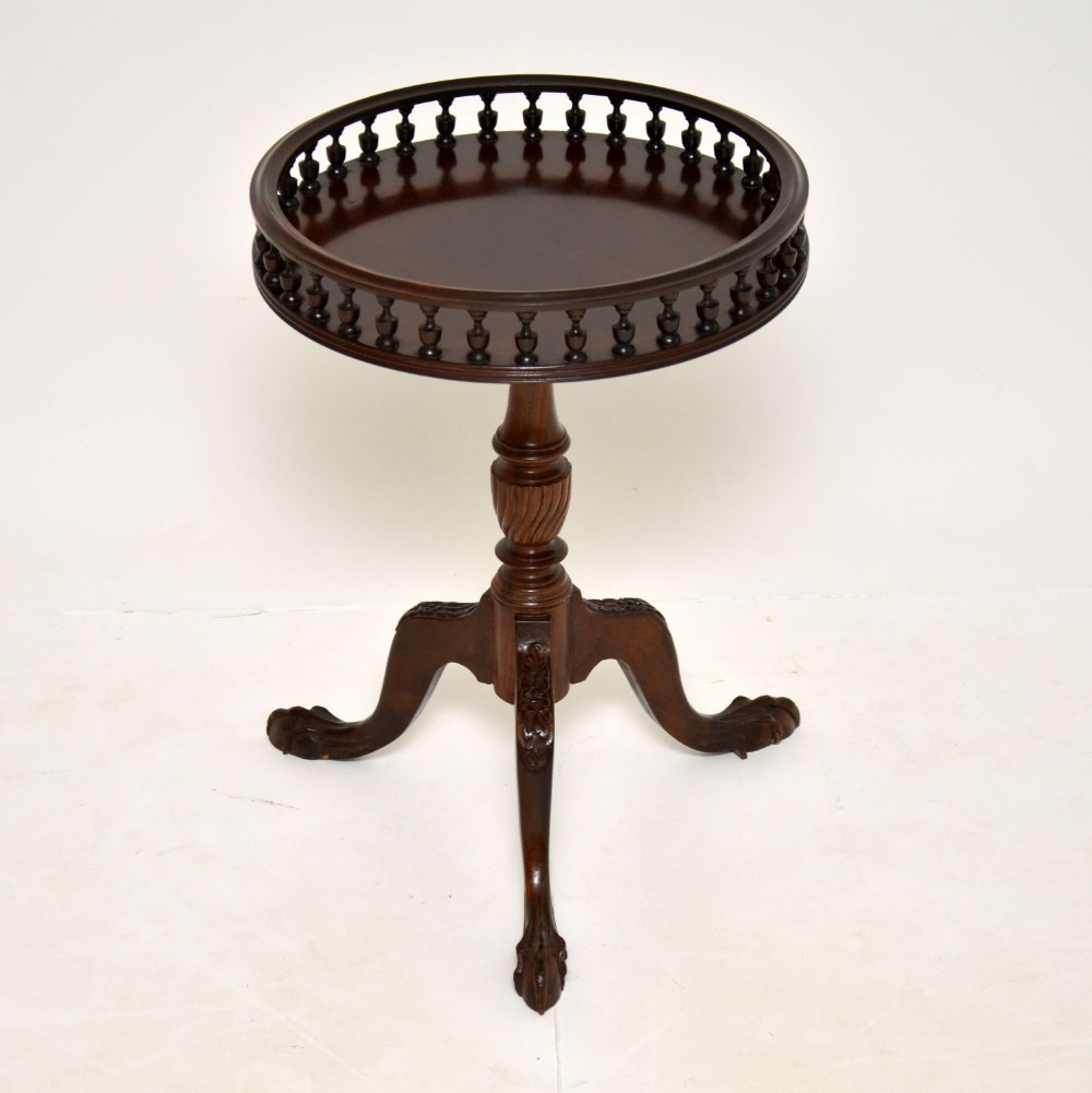 Antique Mahogany Gallery Wine Table
