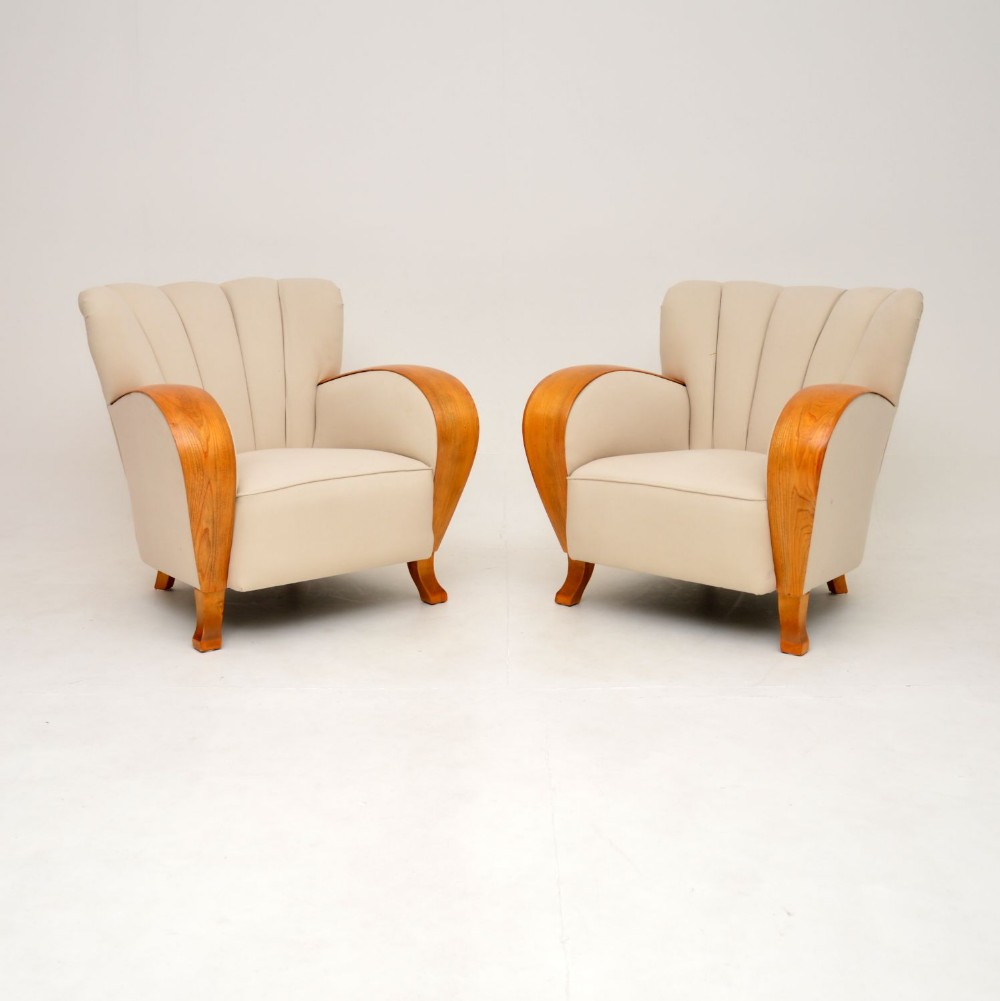 Stylish Pair of Art Deco Armchairs