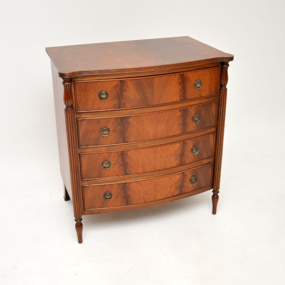 Antique Mahogany Bow Front Chest of Drawers
