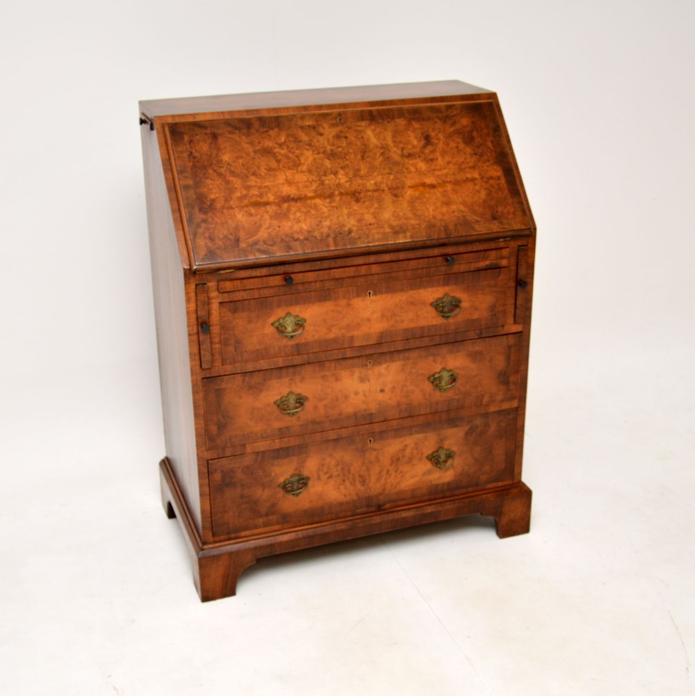 Antique Burr Walnut Writing Bureau
